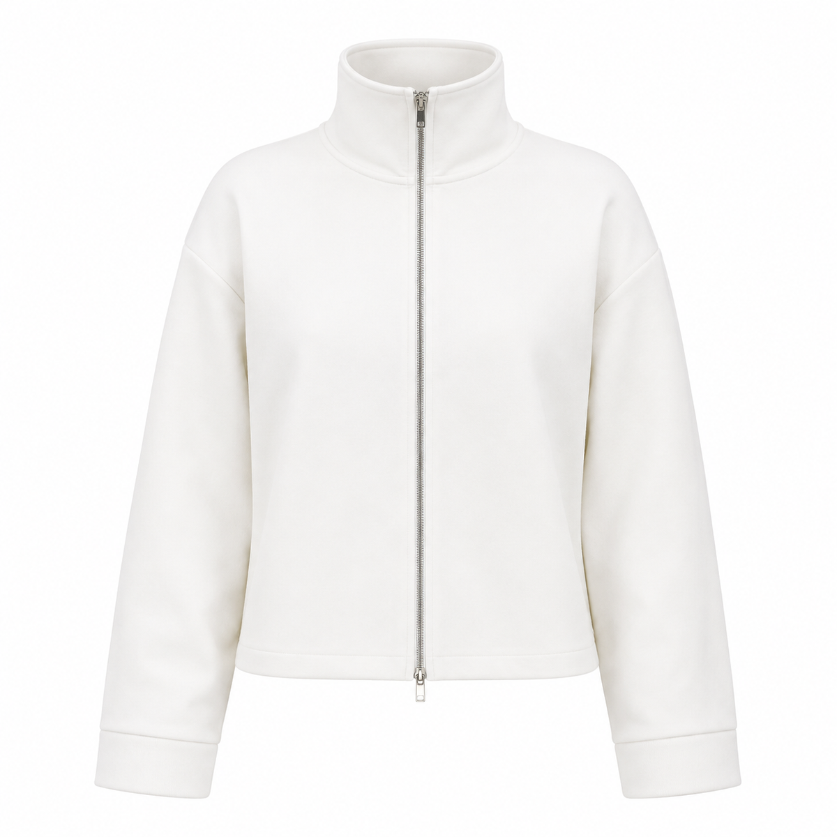 Interlock Double Zip Jacket - White
