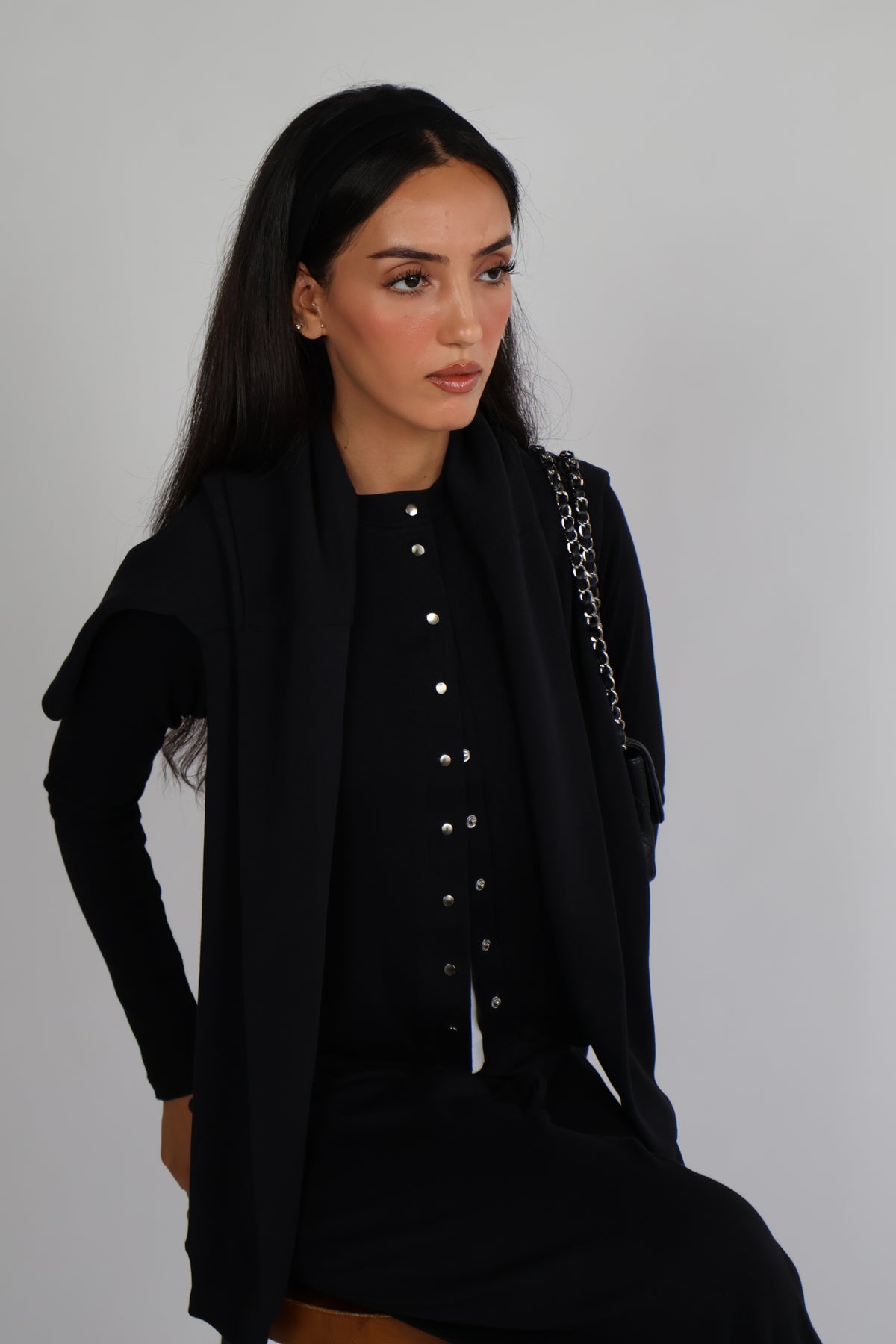 Modal Button Up Top - Black