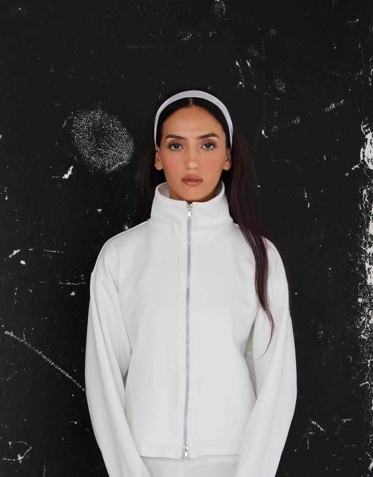 Interlock Double Zip Jacket - White