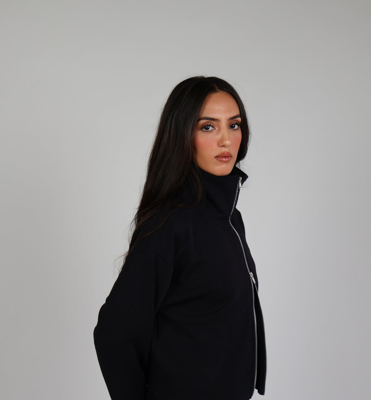 Interlock Double Zip Jacket - Black