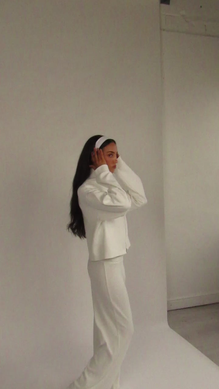 Interlock Double Zip Jacket - White